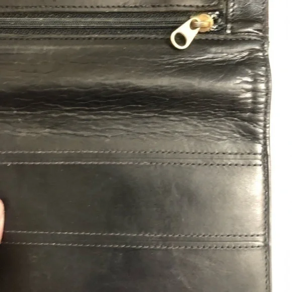 Coach black leather vintage wallet